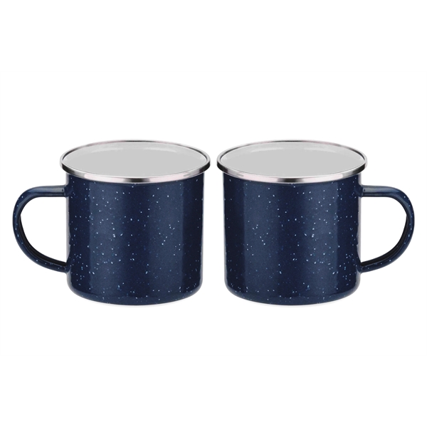 16 Oz. Metal Cowboy Camp Mug with Stainless Steel Rim... from ASI 52475 Xpres LLC