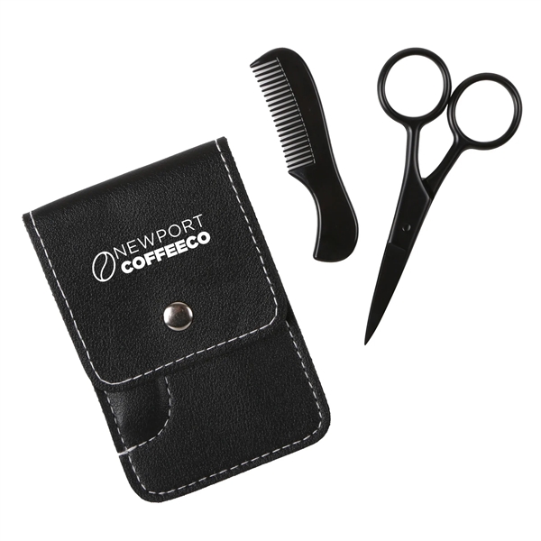 Facial hair kit. Includes stainless steel shears and a plastic comb... from ASI 61966 HPG / Mixie