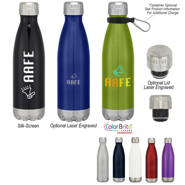 16 Oz. Swiggy Stainless Steel Bottle. Screw On, Spill-Resistant Lid. ... from ASI 61125 Hit Promotional Products