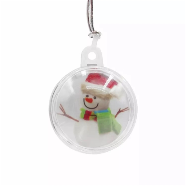 Round clear PC Christmas ornament plus free full color printing on... from ASI 37218 Athena Promo (tm)