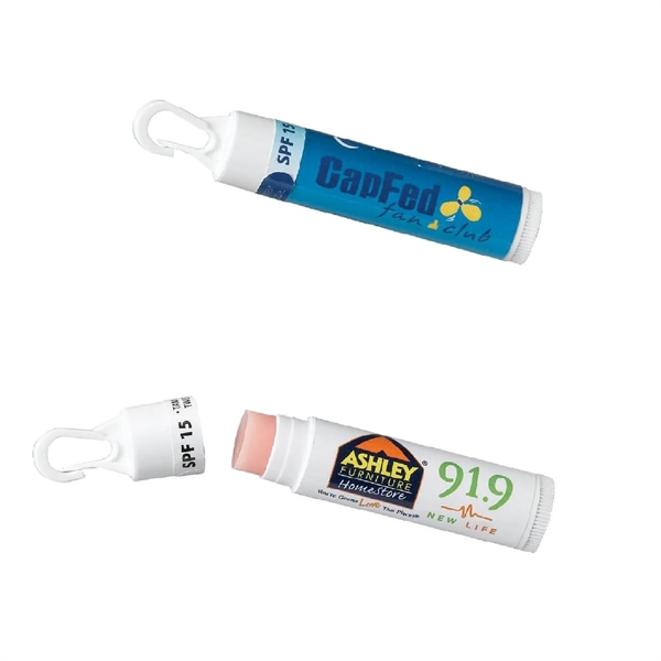 Carabiner SPF15 lip balm plus full color label imprint on wrap... from ASI 37218 Athena Promo (tm)