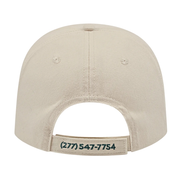 Low profile structured six panel brushed cotton twill cap with sandwich... from ASI 43792 Cap America Inc