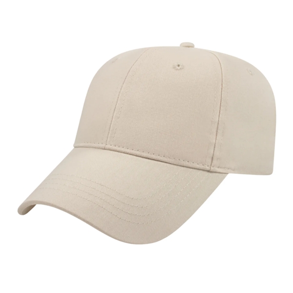 Low profile structured six panel brushed cotton twill cap with sandwich... from ASI 43792 Cap America Inc