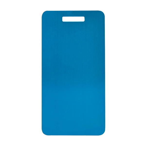 3 7/8" x 2" anodized aluminum luggage tag. Laser engraved or... from ASI 74601 Calico