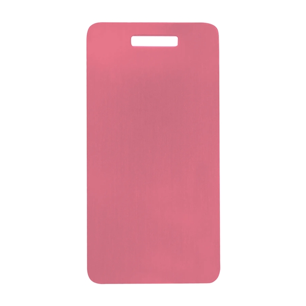 3 7/8" x 2" anodized aluminum luggage tag. Laser engraved or... from ASI 74601 Calico