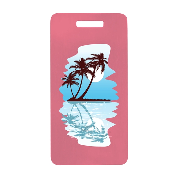 3 7/8" x 2" anodized aluminum luggage tag. Laser engraved or... from ASI 74601 Calico