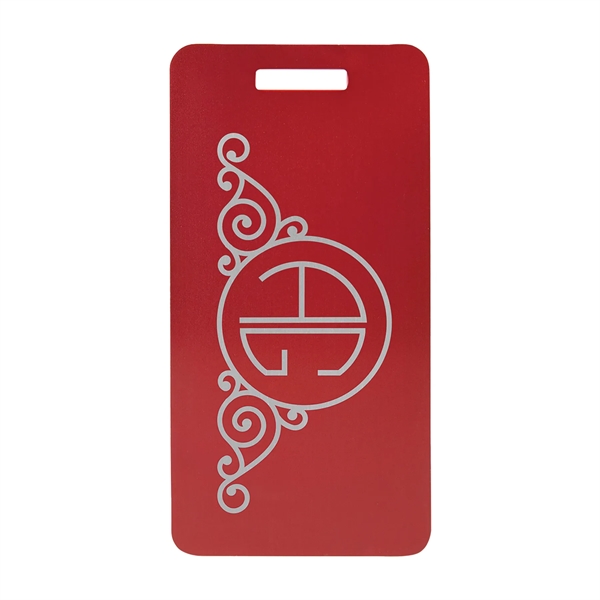3 7/8" x 2" anodized aluminum luggage tag. Laser engraved or... from ASI 74601 Calico