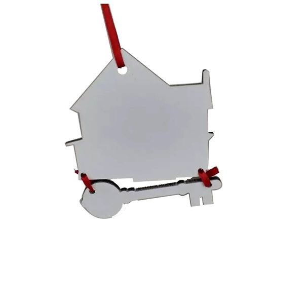 House and key MDF sublimation Christmas ornament plus free full color... from ASI 37218 Athena Promo (tm)