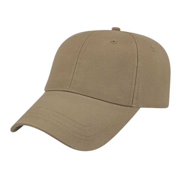 Low profile structured six panel brushed cotton twill cap with sandwich... from ASI 43792 Cap America Inc