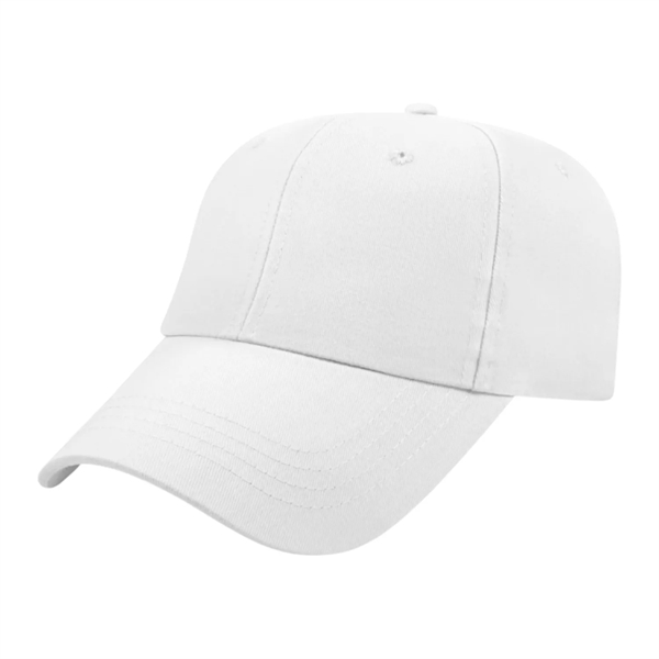 Low profile structured six panel brushed cotton twill cap with sandwich... from ASI 43792 Cap America Inc