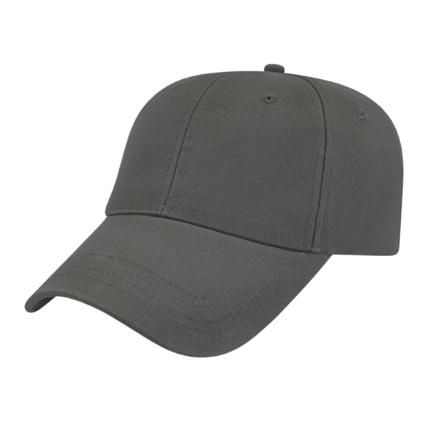 Low profile structured six panel brushed cotton twill cap with sandwich... from ASI 43792 Cap America Inc