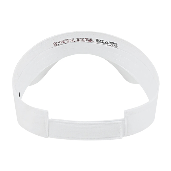 Cotton twill brushed cotton twill tennis visor with fabric strap and... from ASI 43792 Cap America Inc