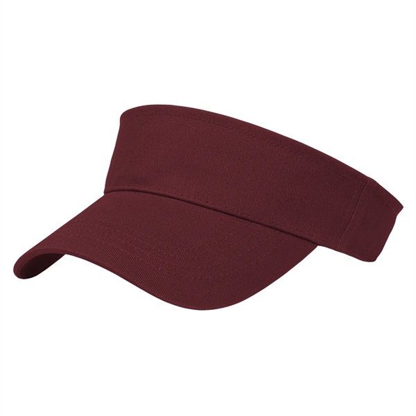 Cotton twill brushed cotton twill tennis visor with fabric strap and... from ASI 43792 Cap America Inc