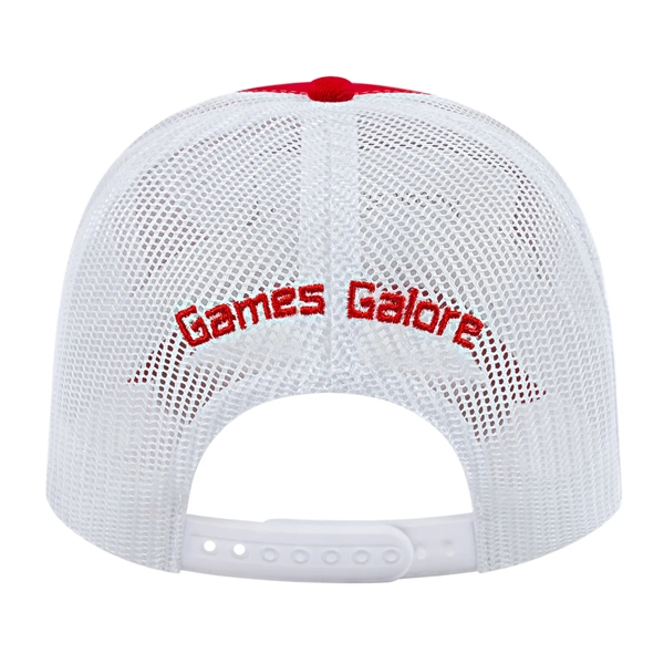 Medium profile six panel cotton twill structured cap with mesh back... from ASI 43792 Cap America Inc