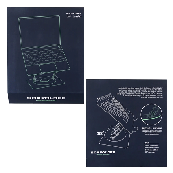 A durable 360-degree adjustable laptop stand.... from ASI 61966 HPG / HandStands HPG Gold