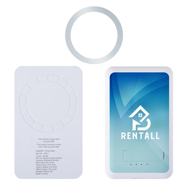 5000mAh wireless power bank with USB and USB-C outputs. Charge devices... from ASI 61966 HPG / OrigAudio HPG Gold