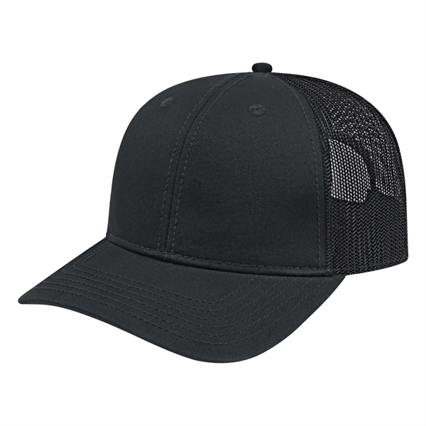 Chino twill medium profile six panel structured cap with mesh back,... from ASI 43792 Cap America Inc