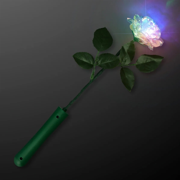 LED Rose Iridescent Flower Wands; Blank & Domestic Print Pricing... from ASI 34194 ALightPromos
