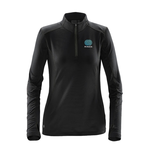 Women's fleece pullover with a moisture-management design, 1/4 zip and thumb... from ASI 61125 Hit Promotional Products / Hit®
