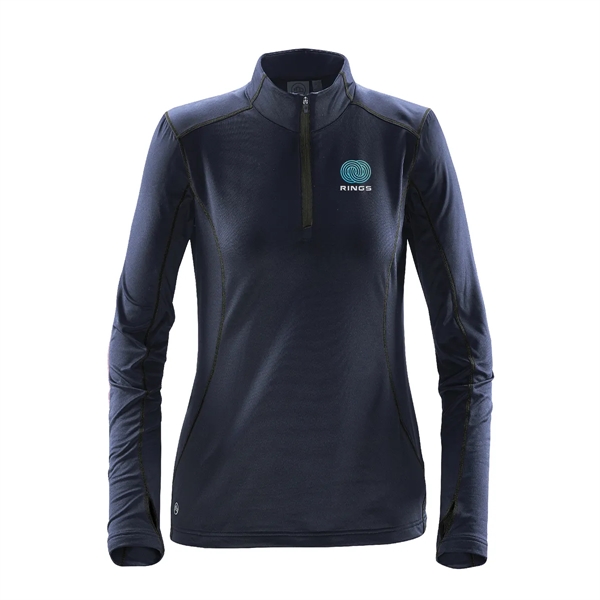 Women's fleece pullover with a moisture-management design, 1/4 zip and thumb... from ASI 61125 Hit Promotional Products / Hit®