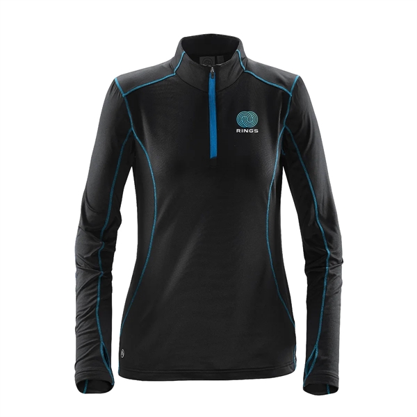 Women's fleece pullover with a moisture-management design, 1/4 zip and thumb... from ASI 61125 Hit Promotional Products / Hit®