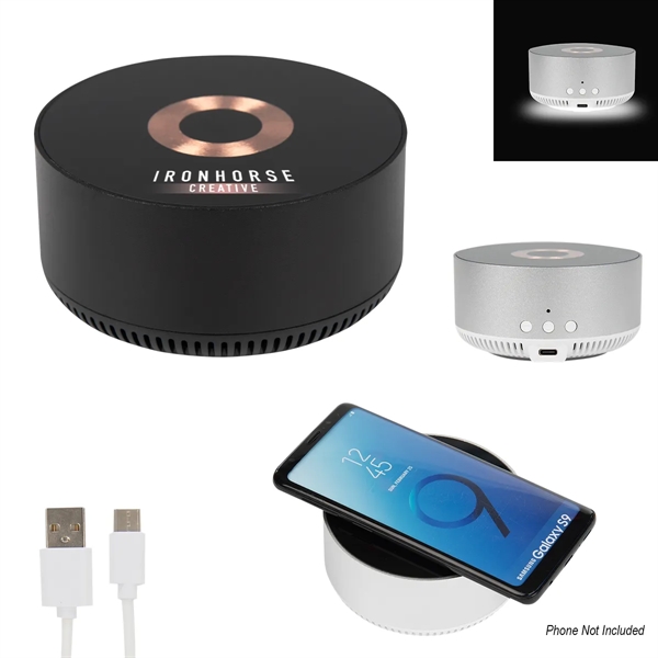 15W wireless charger and speaker with Bluetooth 5.1 technology, a type-C... from ASI 61125 Hit Promotional Products / Hit®