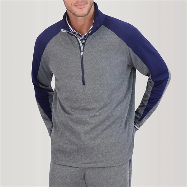 Men's Z425 long sleeve melange quarter-zip pullover with reflective taping.... from ASI 38120 Ball Pro / Diversified Quality Kitchenware / Branded Apparel Designs