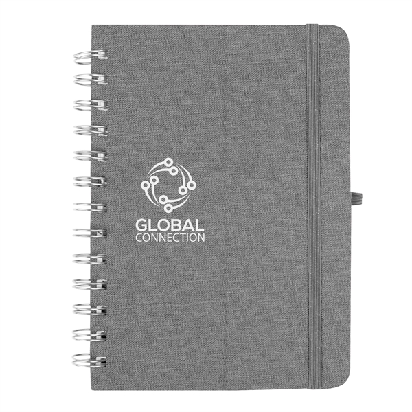 Notebook with a phone holder, 80 pages of lined paper, strap... from ASI 61125 Hit Promotional Products / Hit®