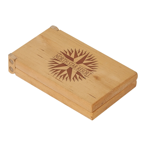 Rubberwood cribbage game set. Includes 3 blue pegs, 3 red pegs... from ASI 74601 Calico