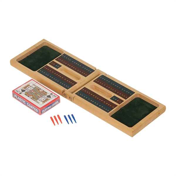 Rubberwood cribbage game set. Includes 3 blue pegs, 3 red pegs... from ASI 74601 Calico