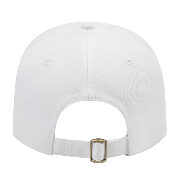 Medium profile six panel structured cotton twill cap with fabric strap... from ASI 43792 Cap America Inc