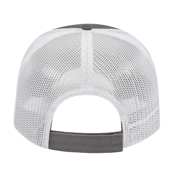 Low profile six panel unstructured washed chino twill cap with mesh... from ASI 43792 Cap America Inc