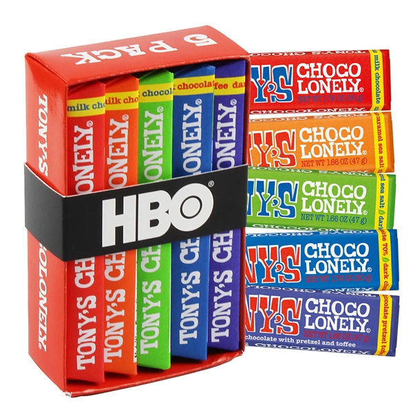 Chocolate Bar Library with a custom printed belly band; includes a... from ASI 71685 Midnite Snax®