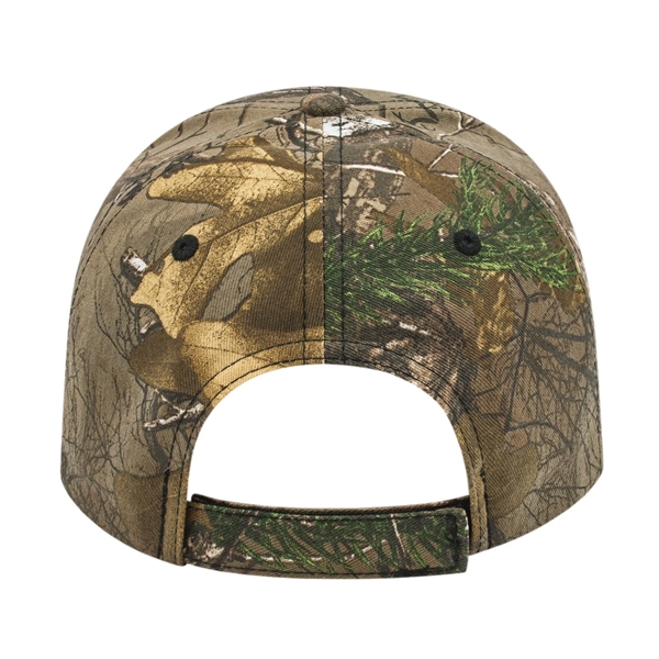 Medium profile six-panel twill structured hat in Realtree™ and Mossy Oakl®... from ASI 43792 Cap America Inc