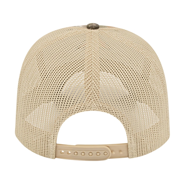 Medium profile six panel twill trucker cap with G2™ camouflage front,... from ASI 43792 Cap America Inc