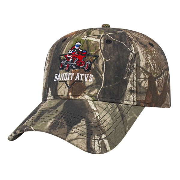 Medium profile six panel structured twill G2™ camouflage cap with fabric... from ASI 43792 Cap America Inc