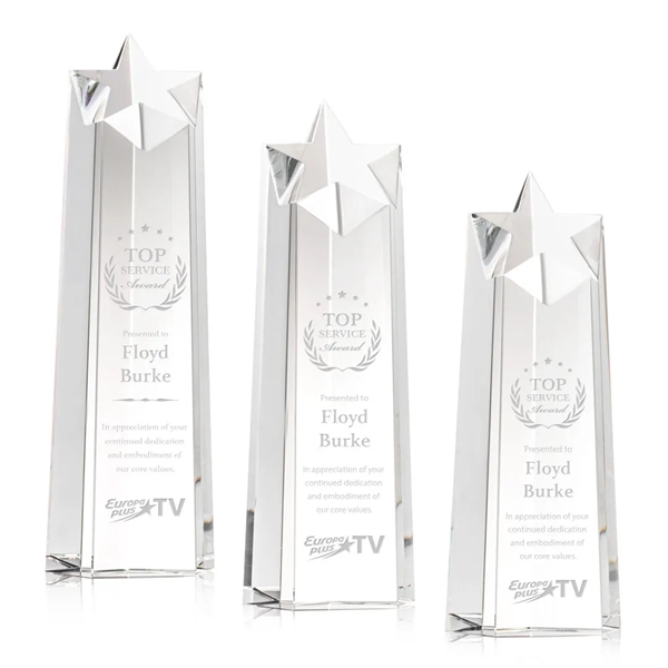 The Freestanding Delaware Star Award is an inspiring thick optical crystal... from ASI 84592 St Regis Group / St Regis