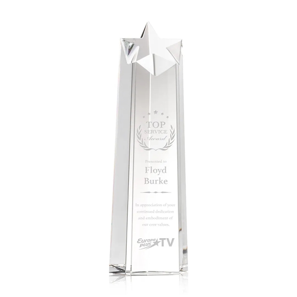 The Freestanding Delaware Star Award is an inspiring thick optical crystal... from ASI 84592 St Regis Group / St Regis