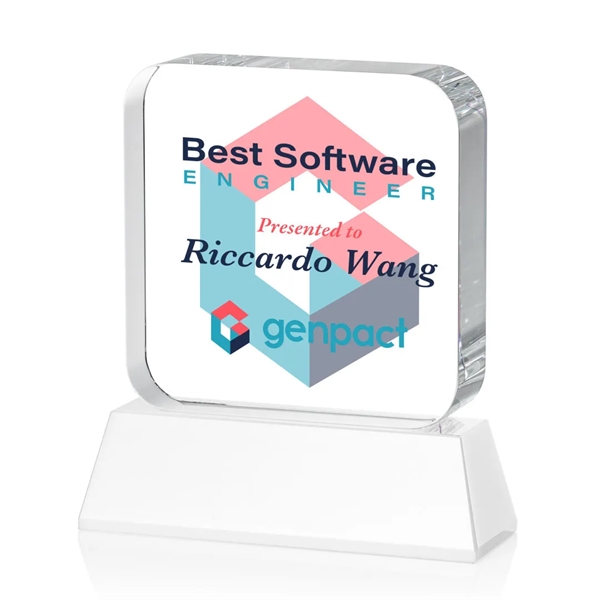 Flamborough VividPrint™ Award on Base - White... from ASI 84592 St Regis Group / St Regis