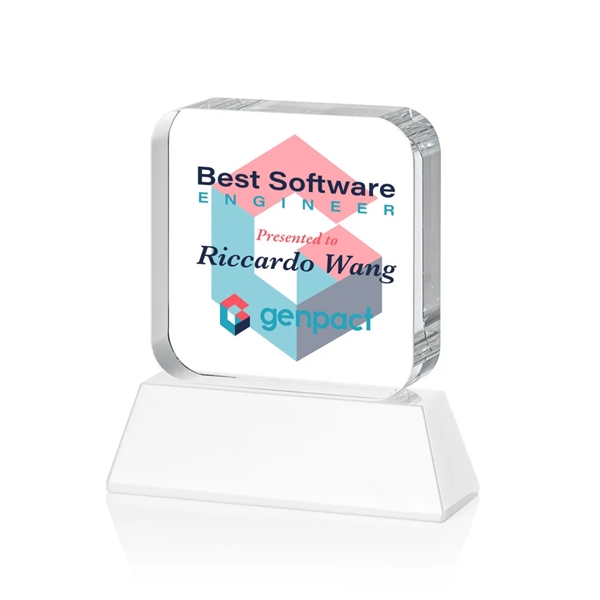 Flamborough VividPrint™ Award on Base - White... from ASI 84592 St Regis Group / St Regis