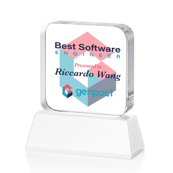 Flamborough VividPrint™ Award on Base - White... from ASI 84592 St Regis Group / St Regis