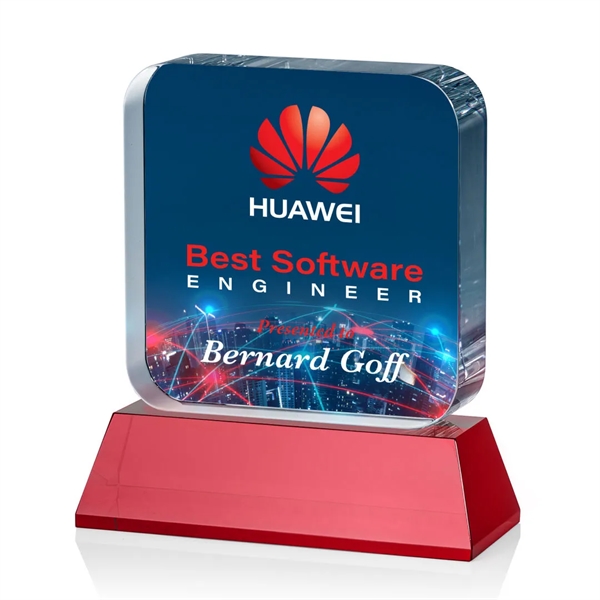 Flamborough VividPrint™ Award on Base - Red... from ASI 84592 St Regis Group / St Regis