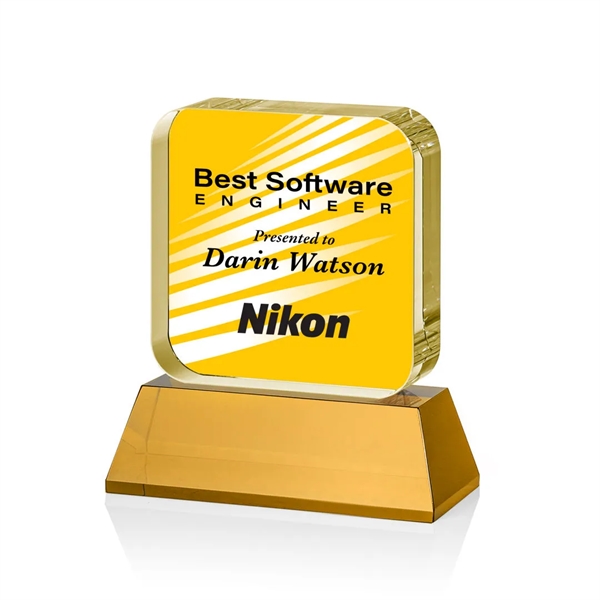 Flamborough VividPrint™ Award on Base - Amber... from ASI 84592 St Regis Group / St Regis