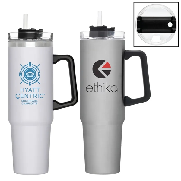 40 oz. vacuum insulated travel mug made of stainless steel with... from ASI 57655 STOPNGO Line