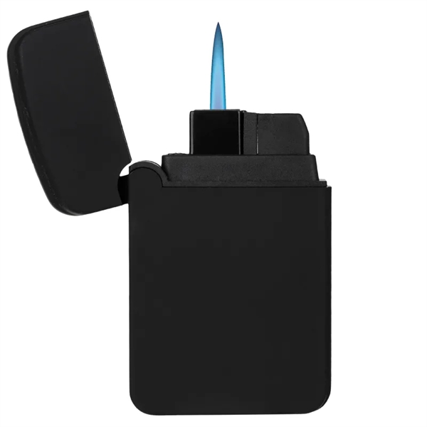 Lighter with blue jet turbo flame and matte black rubberized finish.... from ASI 57655 STOPNGO Line
