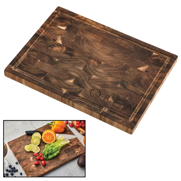 Handcrafted acacia wood end grain butcher block cutting board.... from ASI 57655 STOPNGO Line