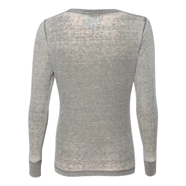 Women's vintage zen thermal long sleeve T-shirt with acid washing. Blank... from ASI 84358 S&S Activewear