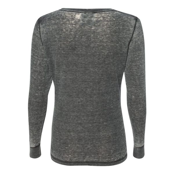 Women's vintage zen thermal long sleeve T-shirt with acid washing. Blank... from ASI 84358 S&S Activewear