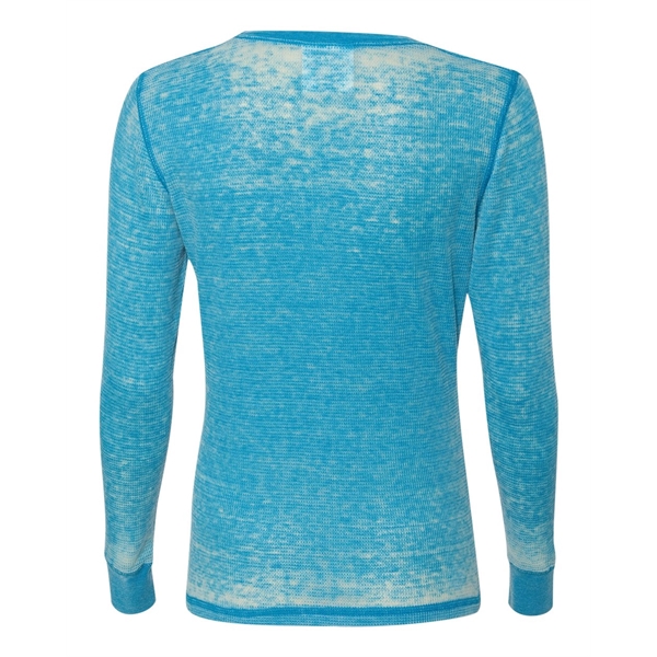 Women's vintage zen thermal long sleeve T-shirt with acid washing. Blank... from ASI 84358 S&S Activewear
