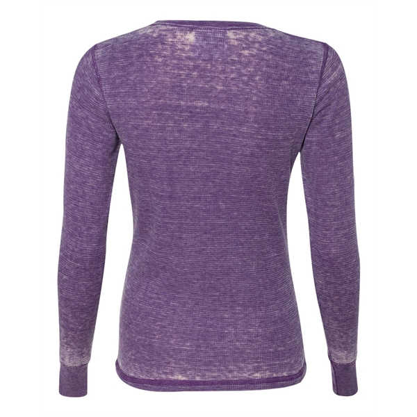 Women's vintage zen thermal long sleeve T-shirt with acid washing. Blank... from ASI 84358 S&S Activewear